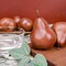 6 Pack Realistic Artificial Brown Pears - Fake Fruit Decor for Home